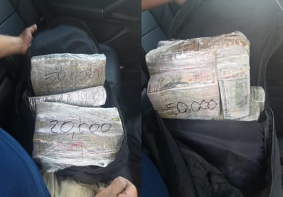 Detienen a dos hombres con 220 mil dólares en Toluca