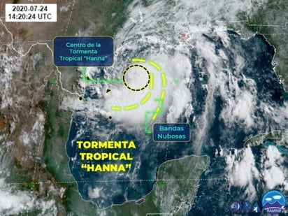 Emiten alerta por 'Hanna’ 