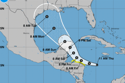 Emiten alerta verde en Quintana Roo ante depresión tropical 14