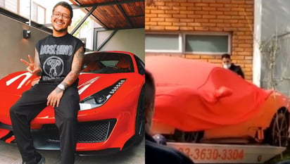 Christian Nodal confirma choque de su Ferrari 488 Pista: El cantante asegura que no era él quien conducía el lujoso vehículo