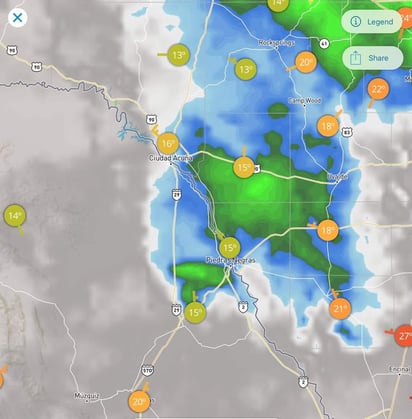 Alertan por lluvias,  viento, frío y granizo  en próximas horas