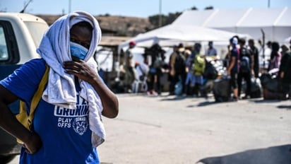 9,000 refugiados y más de 200 casos de COVID-19 en el nuevo campo de Lesbos