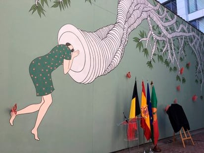 Mural 'Efecto Mariposa' de arte español por el medio ambiente