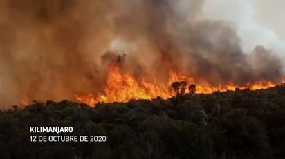 Incendio en el Kilimanjaro es 'mas difícil' de lo previsto