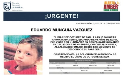 Van 15 días sin que se sepa del niño Eduardo