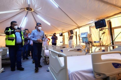 Entrega MARS hospital móvil en Torreón para más atención de COVID-19