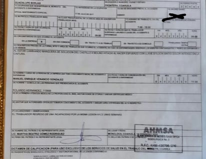 Le niega IMSS incapacidades por accidente de trabajo en AHMSA 