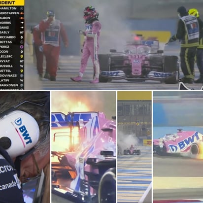 'Checo' Pérez pierde el tercer lugar en el podium tras incendiarse su monoplaza