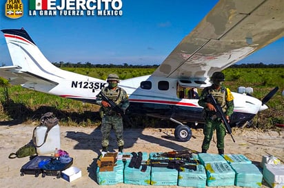 Sedena: Asegura avioneta con cocaína