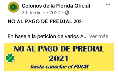 Vecinos de Naucalpan llaman a no pagar predial 2021