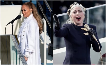 Resplandecientes Lady Gaga y JLo en la toma de posesión de Joe Biden