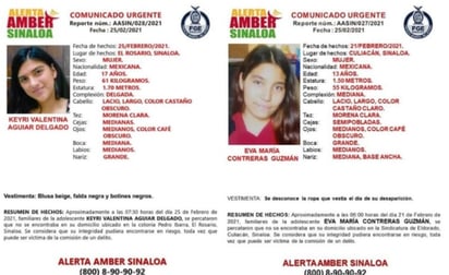 Activan Alerta Amber para localizar a Eva María y Keyri Valentina