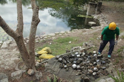 Hallan en cenote de Yucatán cerca de 95 medidores de luz