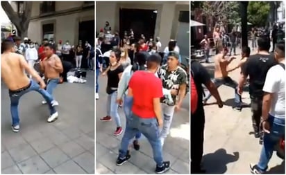 VIDEO: Captan riña campal en el Centro Histórico de la CDMX