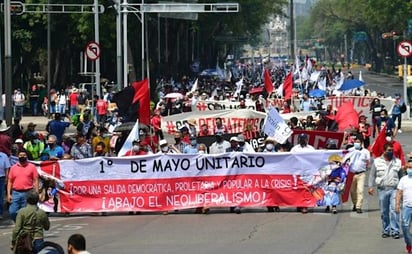 Sindicatos independientes realizan marcha