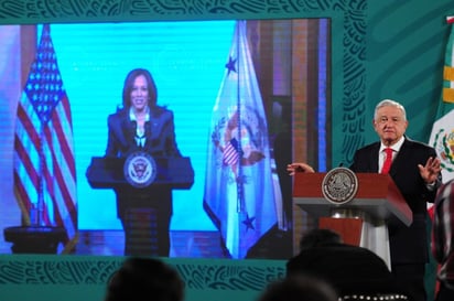 AMLO pide entendimiento y no pelea con EU en reunión virtual con Kamala Harris