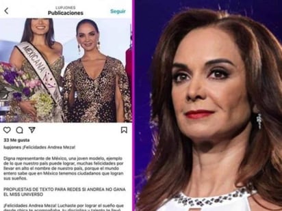 Lupita Jones habla sobre error al felicitar a Andrea Meza