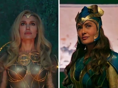 Salma Hayek y Angelina Jolie roban cámara en tráiler de 'Eternals'