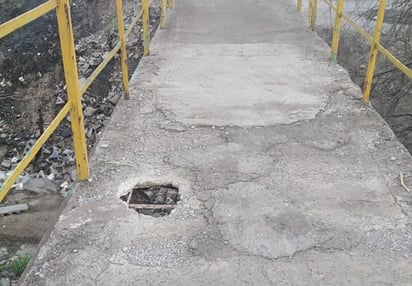 Reportan malas condiciones  y riesgo de puente peatonal 