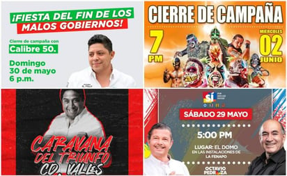 Con música y luchas, candidatos de SLP realizan cierres de campaña