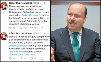 Abogado de Duarte alega 'hackeo' en tuit a favor de Maru Campos