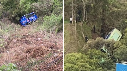 Cae camión de pasajeros a barranca en Cuajimalpa; hay 19 heridos