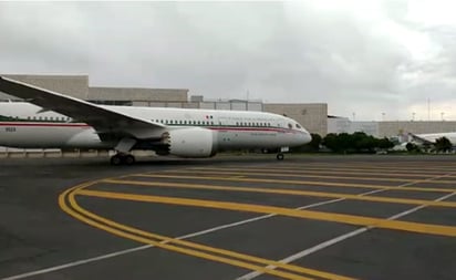 Avión presidencial despega con destino a Japón