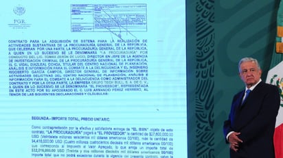 AMLO: Se entregará información de contratos sobre 'Pegasus' a FGR