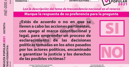 La consulta popular será efectiva solo si rebasa el 56% de participación del 6 de julio