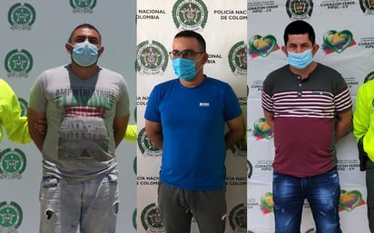 Capturados en Colombia tres hombres pedidos en extradición por EU