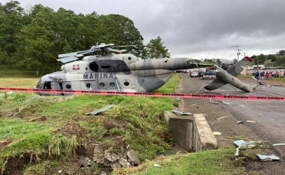 VIDEO: Se desploma en Hidalgo aeronave de la Marina