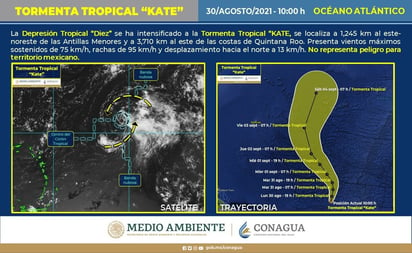 Se forma tormenta tropical 'Kate'