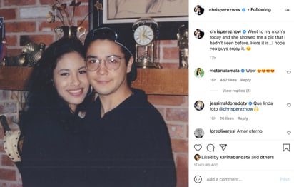 Chris Pérez comparte foto nunca antes vista de Selena