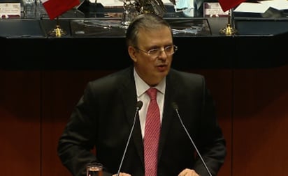 Inicia comparecencia de Ebrard ante el pleno del Senado