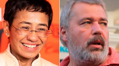 Nobel de la paz para periodistas filipina Maria Ressa y ruso Dmitry Muratov