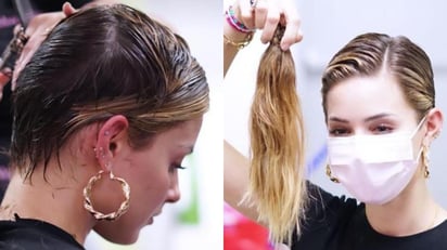 En apoyo a niño con cáncer Mariana Rodríguez cortó su cabello 