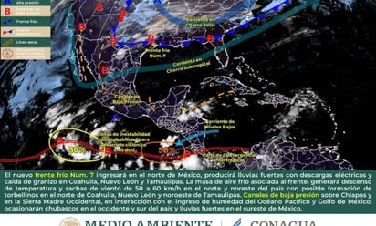 Frente frío podría generar tornados