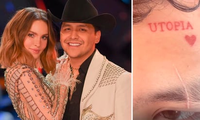 Belinda presume el nuevo tatuaje que Nodal se hizo en su honor