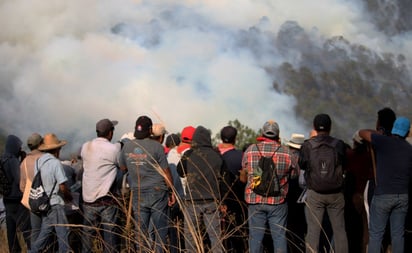 Reportan incendio forestal por roza en la Mixteca