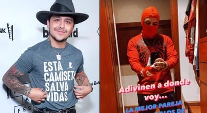 Christian Nodal se viste de 'Spider-Man' para ver “No Way Home” con Belinda