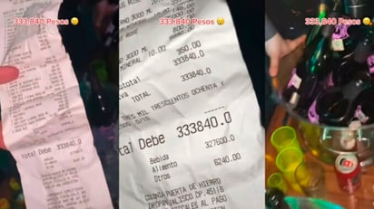 VIDEO: jóvenes presumen su cuenta de más de 300 mil pesos en un bar