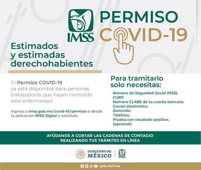 Permiso COVID 3.0, así puedes tramitar tu incapacidad del IMSS en línea