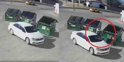 VIDEO: Adolescente es captada arrojando a su bebé recién nacido en un contenedor de basura