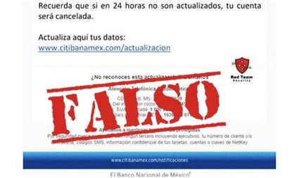 Circula fraude sobre Citibanamex en redes sociales