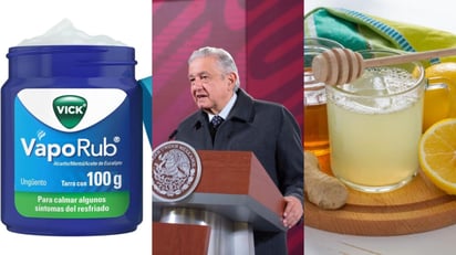 Miel con limón, paracetamol y VapoRub, los remedios de AMLO para el COVID-19