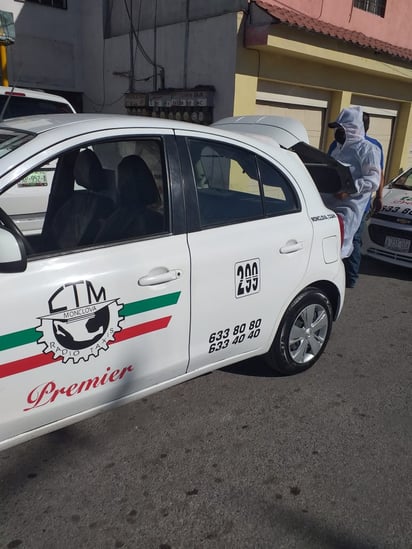 Las unidades de radio taxis premier fueron sanitizadas contra covid-19