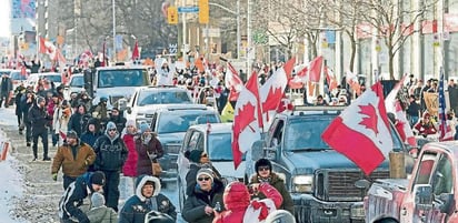 Los antivacunas canadienses bloquean el principal cruce fronterizo con EU