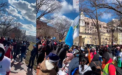 A las afueras de la Casa Blanca en Washington, miles de hispanos exigieron pronta aprobación a una Reforma Migratoria que les garantice derechos human