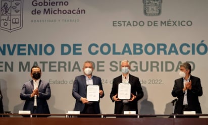 Estado de México y Michoacán firman colaboración para seguridad