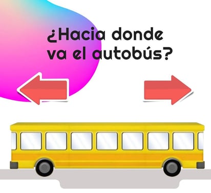 ¿Hacia dónde avanza el bus?, los adultos no pueden resolver este acertijo